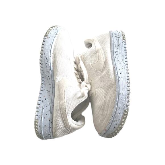 Nike AF1 Crater Flyknit White/White-Pure Platinum DC7273-100 Women's Size 9 - Picture 9 of 14